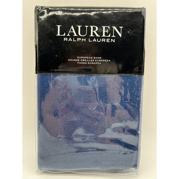 Ralph Lauren Gavin One European Sham Indigo Blue 26x26 NWT, - Picture 6 of 10